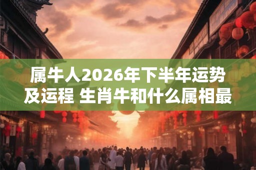 属牛人2026年下半年运势及运程 生肖牛和什么属相最不和
