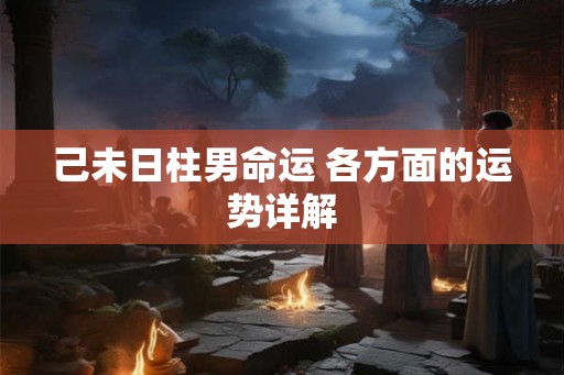 己未日柱男命运 各方面的运势详解