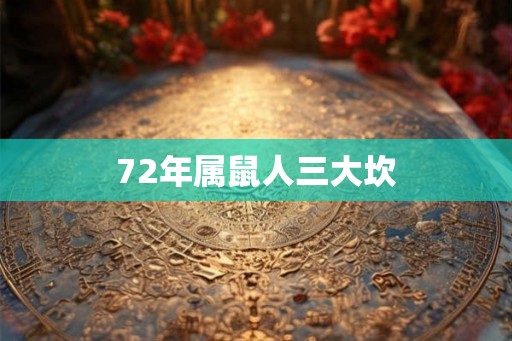 72年属鼠人三大坎