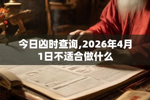今日凶时查询,2026年4月1日不适合做什么