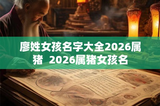 廖姓女孩名字大全2026属猪  2026属猪女孩名