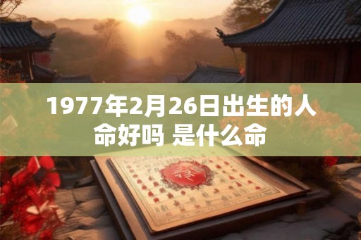 1977年2月26日出生的人命好吗 是什么命