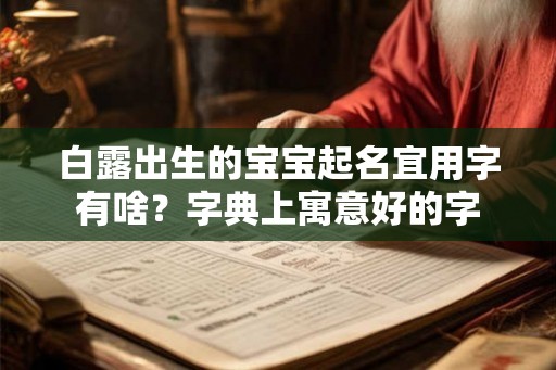 白露出生的宝宝起名宜用字有啥？字典上寓意好的字