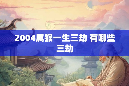 2004属猴一生三劫 有哪些三劫