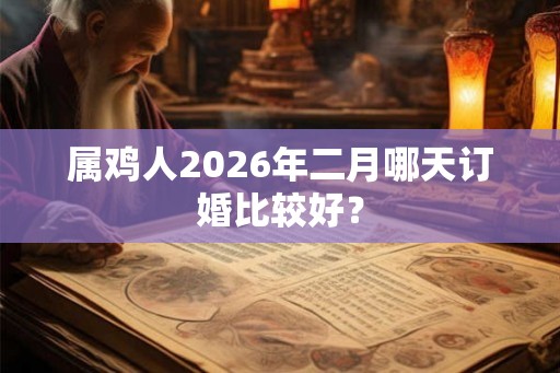 属鸡人2026年二月哪天订婚比较好？