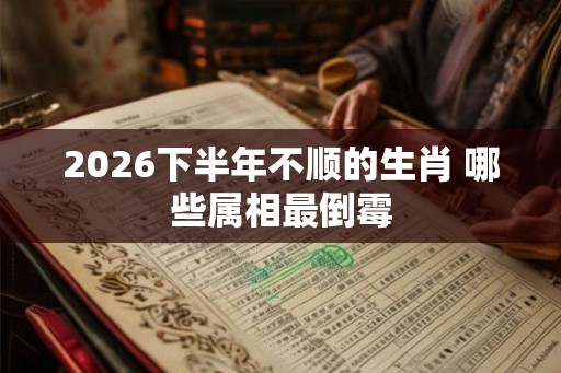 2026下半年不顺的生肖 哪些属相最倒霉