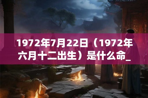 1972年7月22日（1972年六月十二出生）是什么命_命运如何