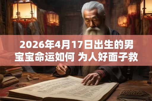 2026年4月17日出生的男宝宝命运如何 为人好面子救人无功 2026年4月17日出生的男宝宝命运如何 为人好面子救人无功