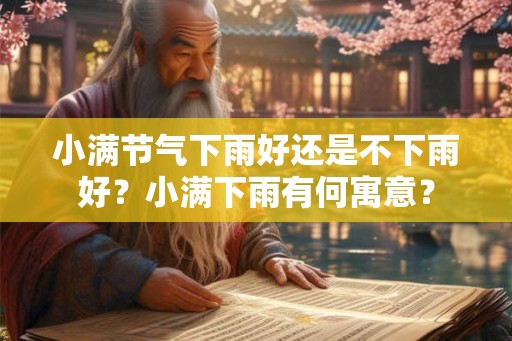 小满节气下雨好还是不下雨好？小满下雨有何寓意？