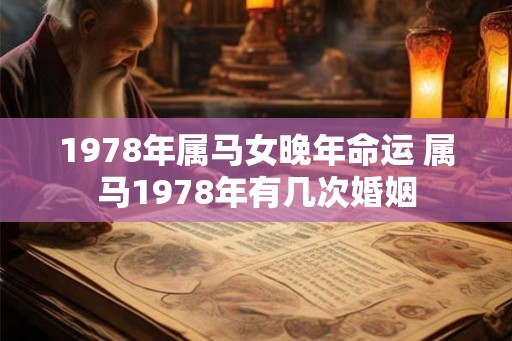 1978年属马女晚年命运 属马1978年有几次婚姻