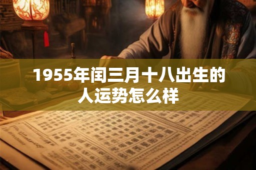 1955年闰三月十八出生的人运势怎么样