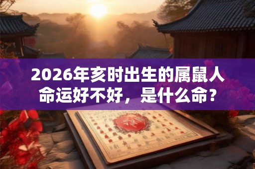 2026年亥时出生的属鼠人命运好不好，是什么命？