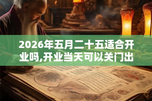 2026年五月二十五适合开业吗,开业当天可以关门出去吗