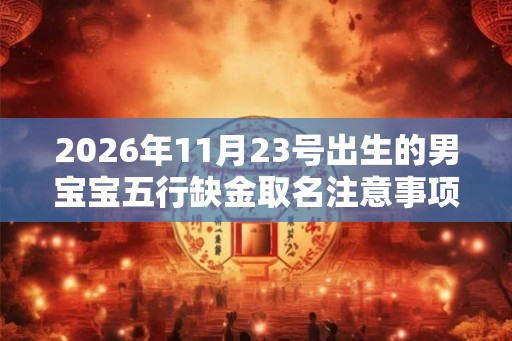 2026年11月23号出生的男宝宝五行缺金取名注意事项
