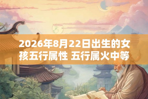 2026年8月22日出生的女孩五行属性 五行属火中等命局