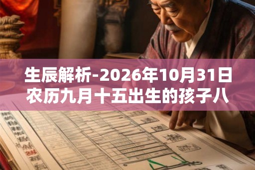 生辰解析-2026年10月31日农历九月十五出生的孩子八字起名
