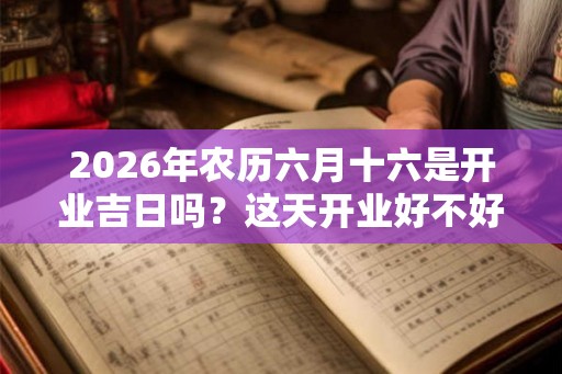 2026年农历六月十六是开业吉日吗？这天开业好不好？