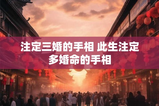 注定三婚的手相 此生注定多婚命的手相