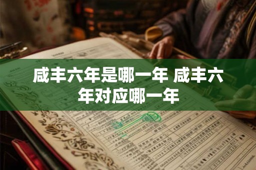 咸丰六年是哪一年 咸丰六年对应哪一年