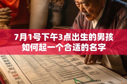7月1号下午3点出生的男孩如何起一个合适的名字
