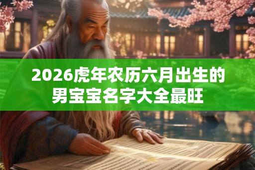 2026虎年农历六月出生的男宝宝名字大全最旺