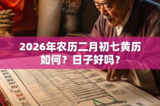 2026年农历二月初七黄历如何？日子好吗？
