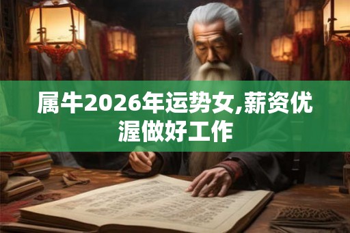 属牛2026年运势女,薪资优渥做好工作