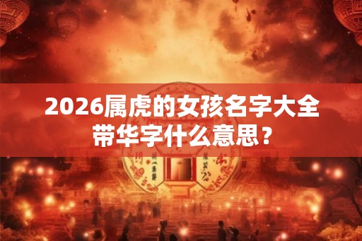 2026属虎的女孩名字大全带华字什么意思？