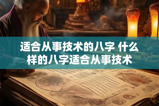 适合从事技术的八字 什么样的八字适合从事技术