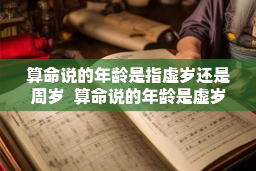 算命说的年龄是指虚岁还是周岁  算命说的年龄是虚岁吗