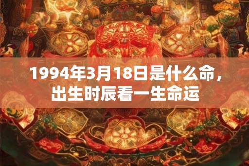 1994年3月18日是什么命，出生时辰看一生命运