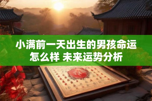 小满前一天出生的男孩命运怎么样 未来运势分析 小满前一天出生的男孩命运怎么样 未来运势分析
