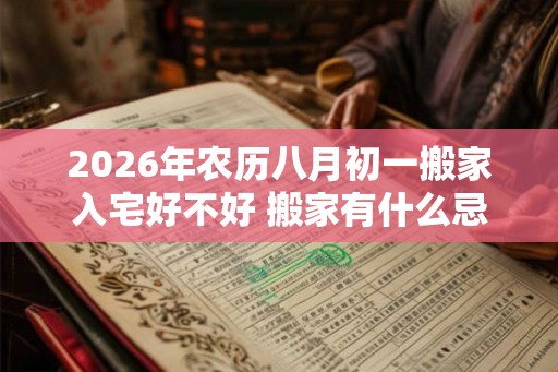 2026年农历八月初一搬家入宅好不好 搬家有什么忌讳