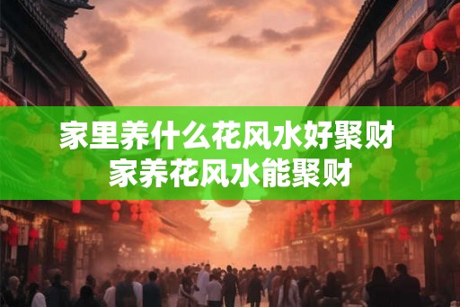 家里养什么花风水好聚财 家养花风水能聚财