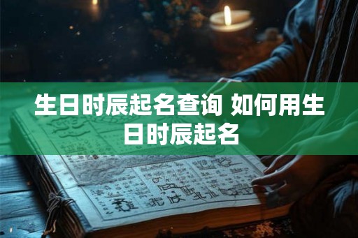 生日时辰起名查询 如何用生日时辰起名