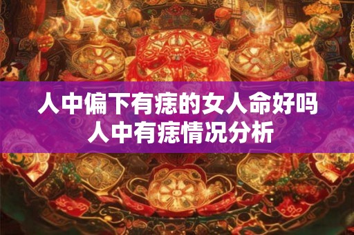 人中偏下有痣的女人命好吗 人中有痣情况分析