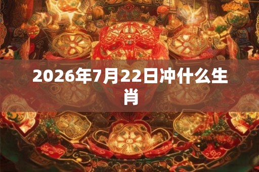 2026年7月22日冲什么生肖 2026年7月22日冲什么生肖