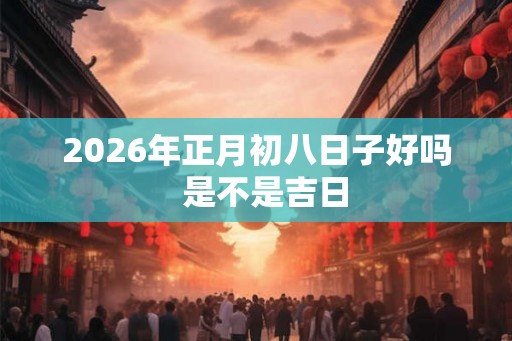 2026年正月初八日子好吗  是不是吉日