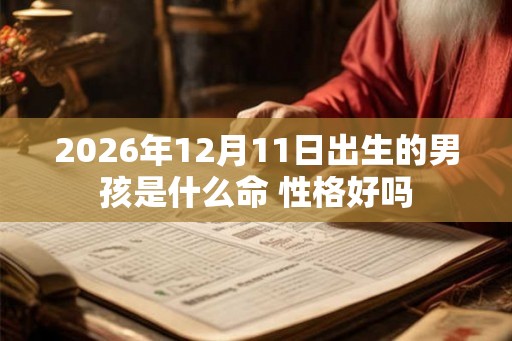 2026年12月11日出生的男孩是什么命 性格好吗