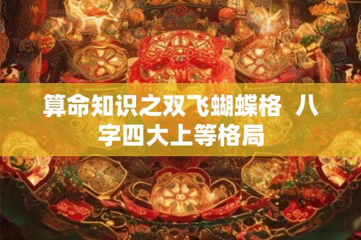 算命知识之双飞蝴蝶格  八字四大上等格局