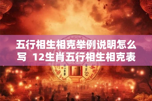 五行相生相克举例说明怎么写  12生肖五行相生相克表