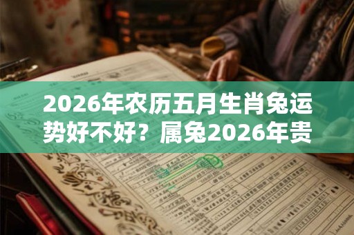 2026年农历五月生肖兔运势好不好？属兔2026年贵人是谁？