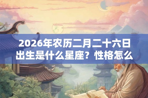 2026年农历二月二十六日出生是什么星座？性格怎么样？