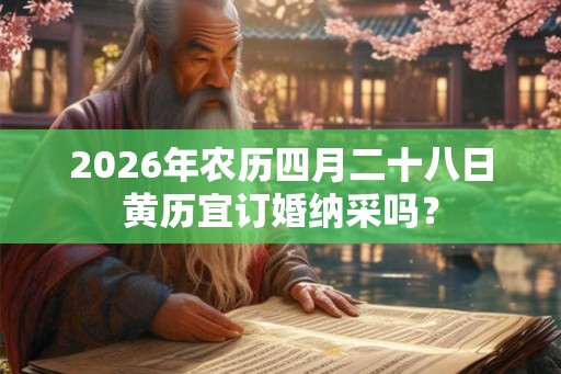 2026年农历四月二十八日黄历宜订婚纳采吗？