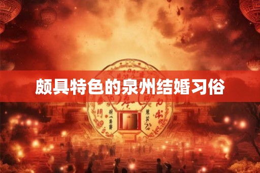 颇具特色的泉州结婚习俗