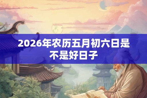 2026年农历五月初六日是不是好日子