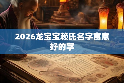 2026龙宝宝赖氏名字寓意好的字