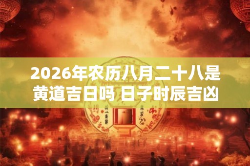 2026年农历八月二十八是黄道吉日吗 日子时辰吉凶 2026年农历八月二十八是黄道吉日吗 日子时辰吉凶