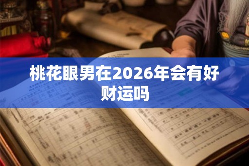 桃花眼男在2026年会有好财运吗