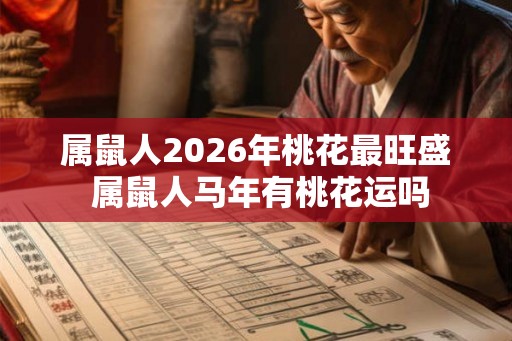 属鼠人2026年桃花最旺盛 属鼠人马年有桃花运吗 属鼠人2026年桃花最旺盛 属鼠人马年有桃花运吗